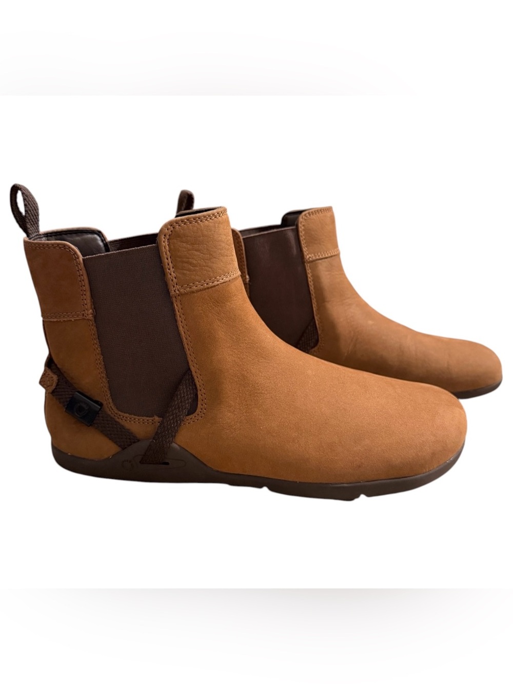 Xero Tari Barefoot Ankle Boots Brown Leather Women’s 6.5 Lightweight Slip-on